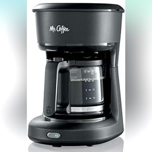 Mr. Coffee 5-Cup Mini Brew Switch Coffee Maker, Black